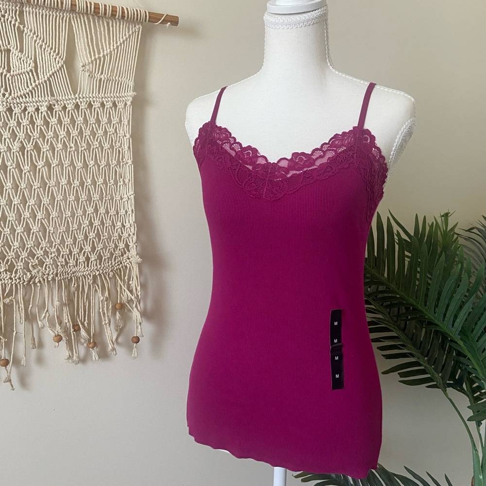 Banana Republic Fuchsia Lace Cami Top